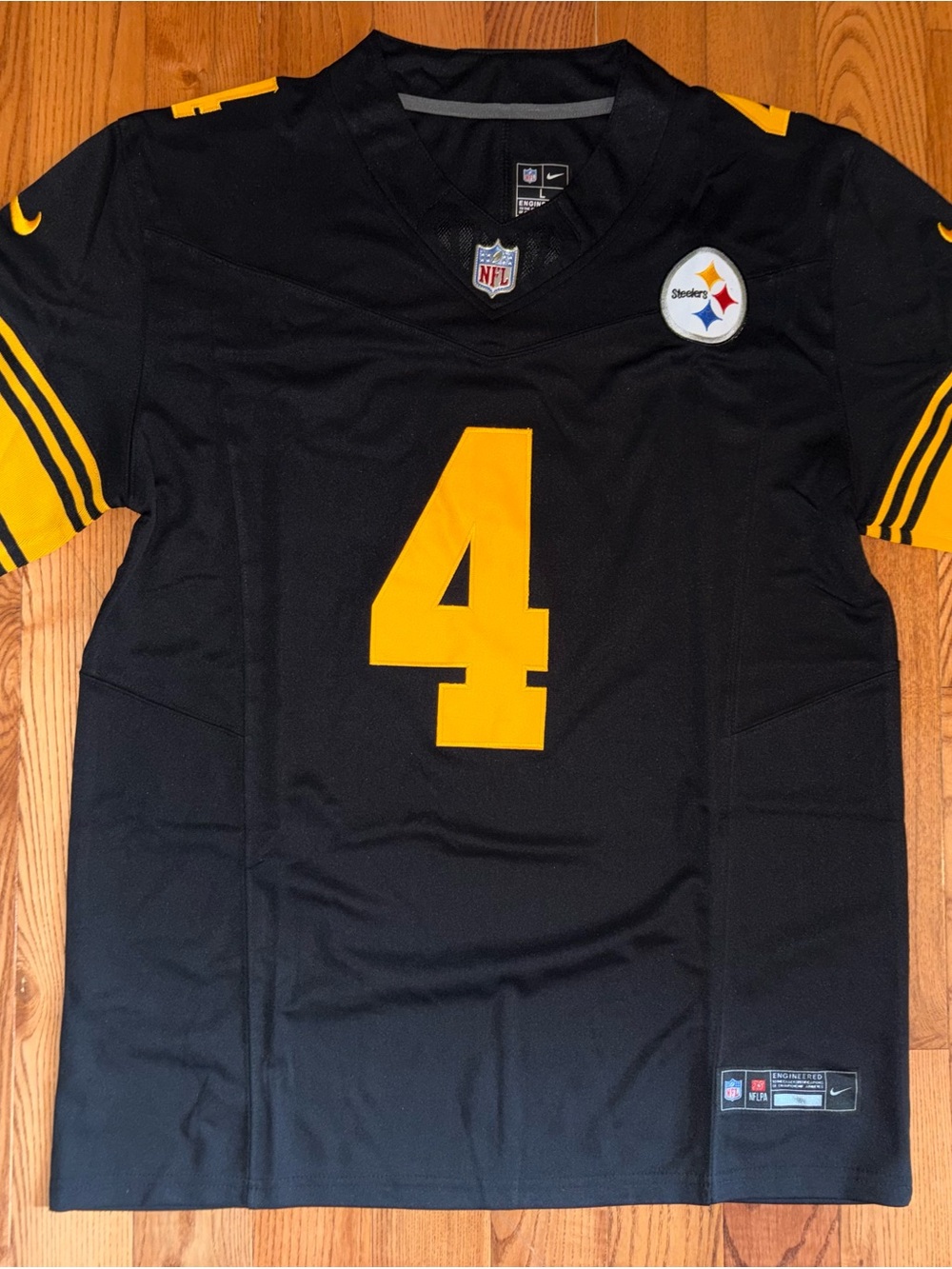 DK Metcalf Pittsburgh Steelers NFL Color Rush Jersey STITCHED NWT Size Large